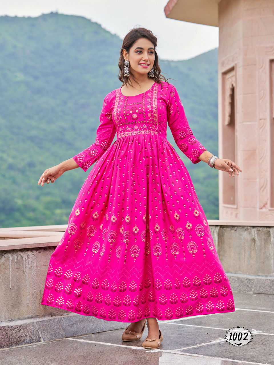 Radhika Honey 1 Rayon Printed Festive Wear Anarkali Kurti Latest Collection